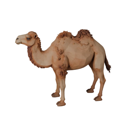 Low Poly Dromedary Camel 3D Model - Unity Game Asset with FBX