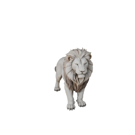 White Lion 3D Model for Unity - Game Ready Asset, FBX | Royalty-Free