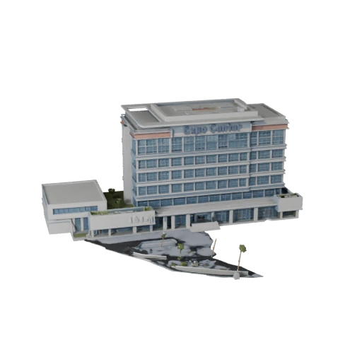Modelo 3D de Centro de Exposições de Alta Poligonagem para Arquitetura