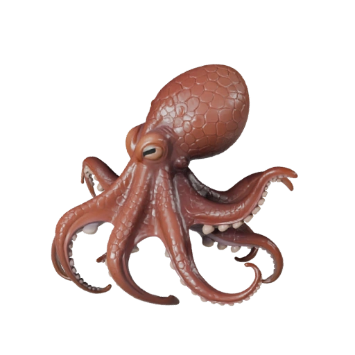Cartoon Octopus 3D Model - Stylized Asset for Animation | PBR