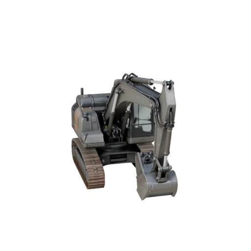 Mini Excavator 3D Model for Blender - Realistic PBR