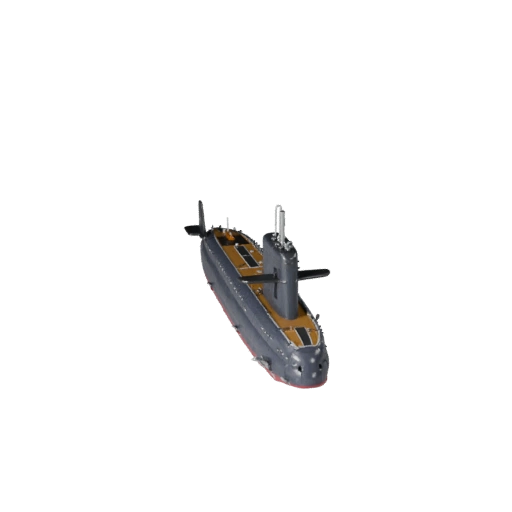 3D модель подводной лодки для Blender и игр - PBR ресурс