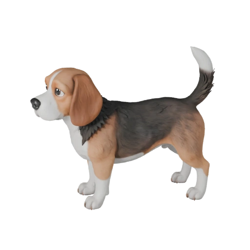 Cartoon Beagle Dog 3D Model - Stylized Asset for Animation