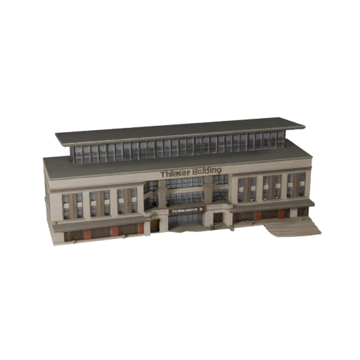 Modèle 3D de bâtiment de théâtre - Actif d'Archviz réaliste