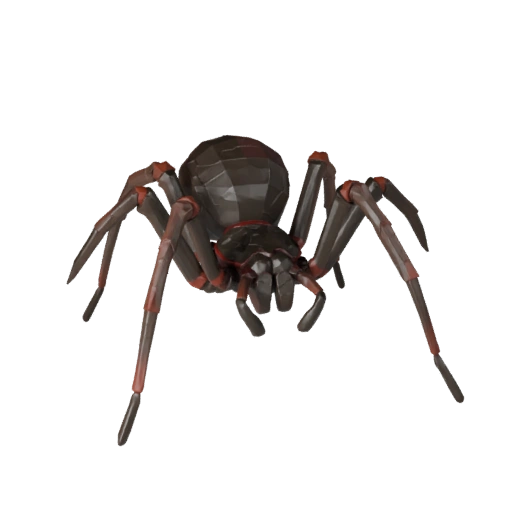 Modelo 3D de Viúva Negra Baixo Poli - Asset de Jogo Unity com FBX