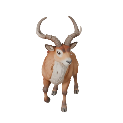 Modelo 3D de Antílope Desenho Animado - Asset Estilizado para Animação | PBR