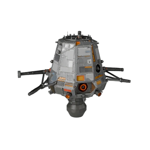 Modelo 3D de Módulo Lunar para Unity - Ativo de Jogo Baixo Poli