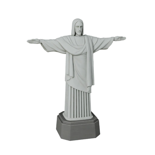 Printable Christ the Redeemer STL 3D Model - Scale Asset