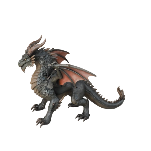Modelo 3D de Dragón de Tormenta Realista - Activo PBR Rigged para Juegos