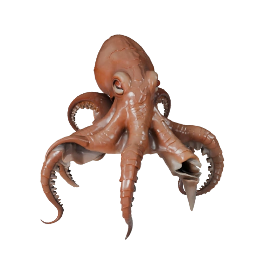Octopus 3D Model for Blender - PBR Asset with Textures | PBR