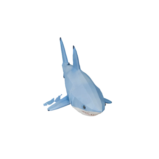 Low Poly Shark 3D Model - Unity Game Asset with FBX | Royalty-Free