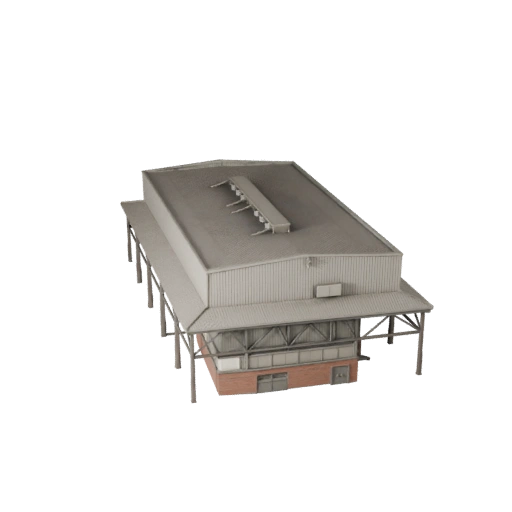 Industrieller Schuppen 3D-Modell - Realistisches Archviz-Asset