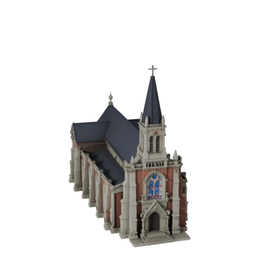 Stylized Church 3D Model - Game Asset for Architecture