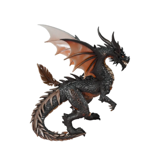 Modelo 3D Dragão Ósseo para Unity - Asset Pronto para Jogo, FBX | PBR