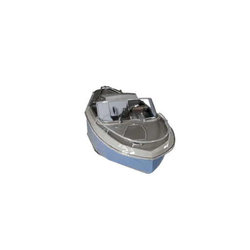 Low Poly Vintage Speedboat 3D Model for Unity & Unreal