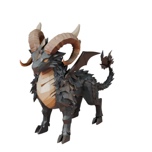 Low Poly Griffin 3D Model - Unity Game Asset with FBX | Royalty-Free