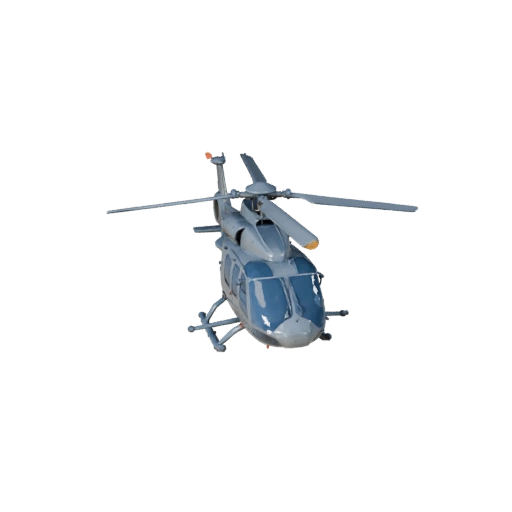 Rescue Helicopter 3D Model for Blender & Games - PBR