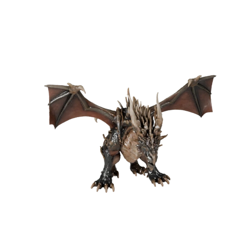 Modelo 3D Dragão Ósseo Realista - Asset PBR Rigged para Jogos