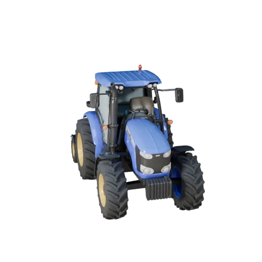 Trator Agrícola 3D Model para Blender e Jogos - Realista PBR