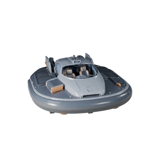 Modèle 3D d'aéroglisseur pour Blender - Asset prêt pour le rendu