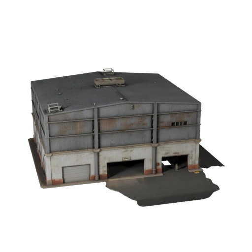 Brauerei Gebäude 3D-Modell für Unity - Spiel-Asset für Architektur