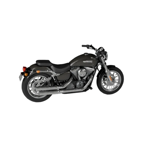 Oldtimer-Cruiser-Motorrad 3D Modell für Blender - Render