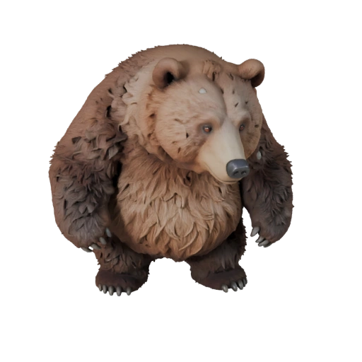 Modelo 3D de Urso-Pardo Desenho Animado - Asset Estilizado para Animação