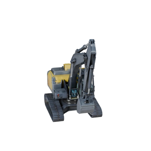 Mini Excavator 3D Model for Blender & Games - PBR Asset
