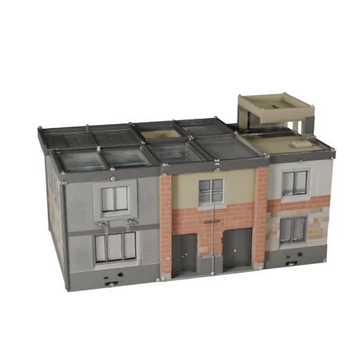 Стилизованный модульный комплект крыши 3D модель - игровой ресурс