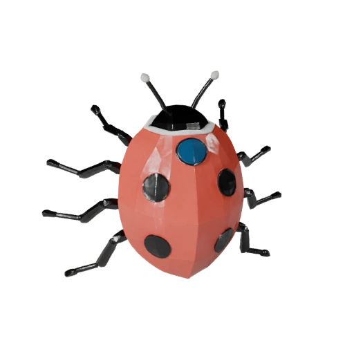 High Poly Ladybug 3D Model - Detailed STL Asset for Printing