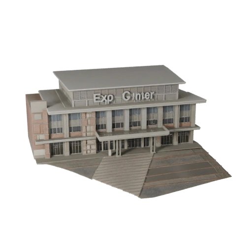Modelo 3D Expo Center - Ativo Realista de Archviz para Arquitetura