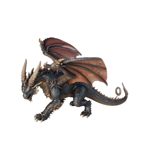 Modelo 3D de Dragón de Tormenta Caricaturizado - Asset Estilizado para Animación
