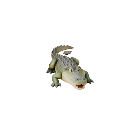 Мультяшный аллигатор 3D модель - стилизованный ассет для анимации | PBR