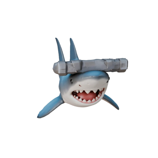 Cartoon Hammerhead Shark 3D Model - Stylized Asset for Animation