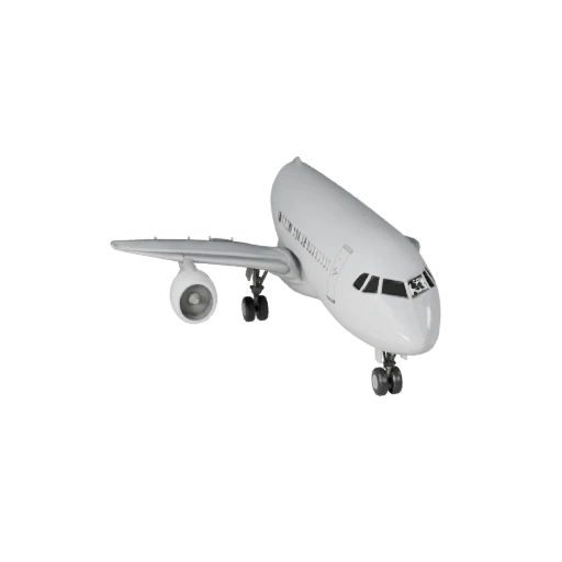 Modelo 3D de Avión Comercial de Alto Poligonaje para Renders de Estudio