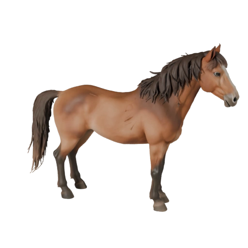 Modelo 3D de Caballo Realista - Activo PBR Rigged para Juegos | Libre de Regalías