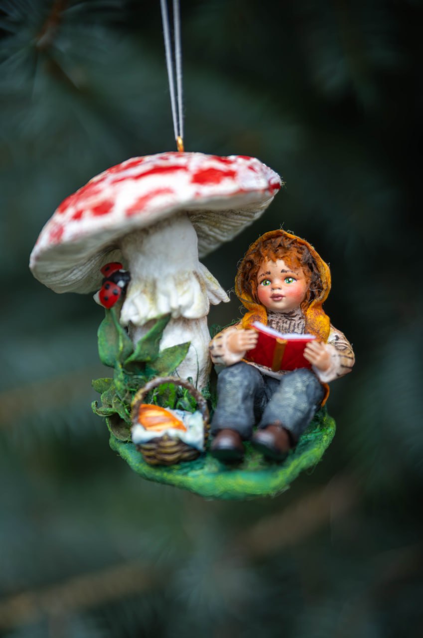 Child under Mushroom